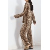 Baskılı Battal Pijama Takımı Leopar