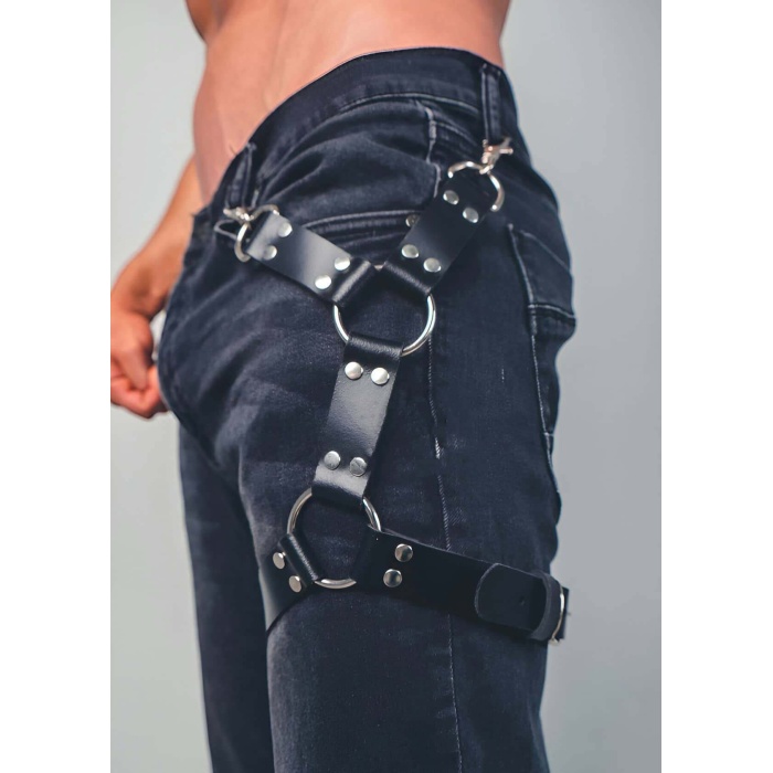 Bacağı Saran Seksi Deri Harness - Brfm51