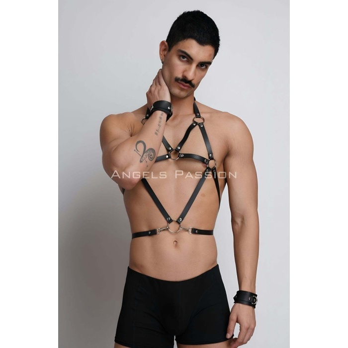 Erkek Deri Göğüs Harness, Erkek Fantazi Giyim, Erkek Parti Giyim - Brfm75