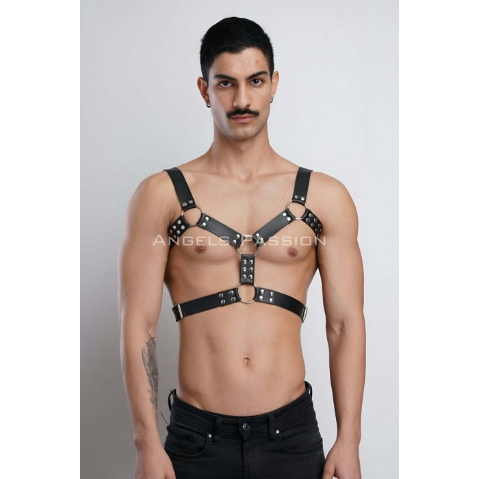 Erkek Deri Göğüs Harness, Erkek Parti Akseuar, Partywear - Brfm78