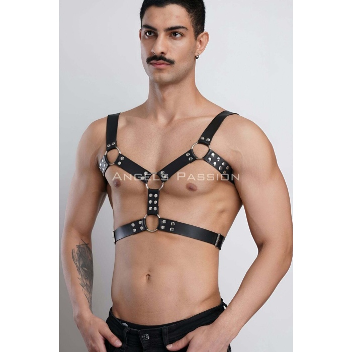 Erkek Deri Göğüs Harness, Erkek Parti Akseuar, Partywear - Brfm78