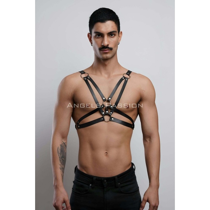 Erkek Göğüs Harness, Erkek T-shirt Üzeri Aksesuar - Brfm104