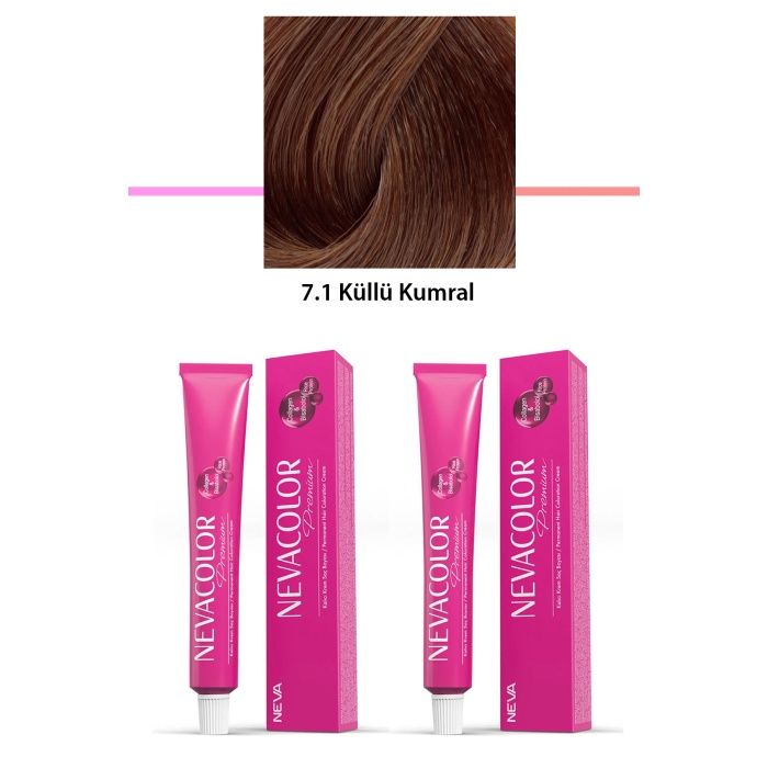 2 li Set Premium 7.1 Küllü Kumral - Kalıcı Krem Saç Boyası 2 X 50 g Tüp