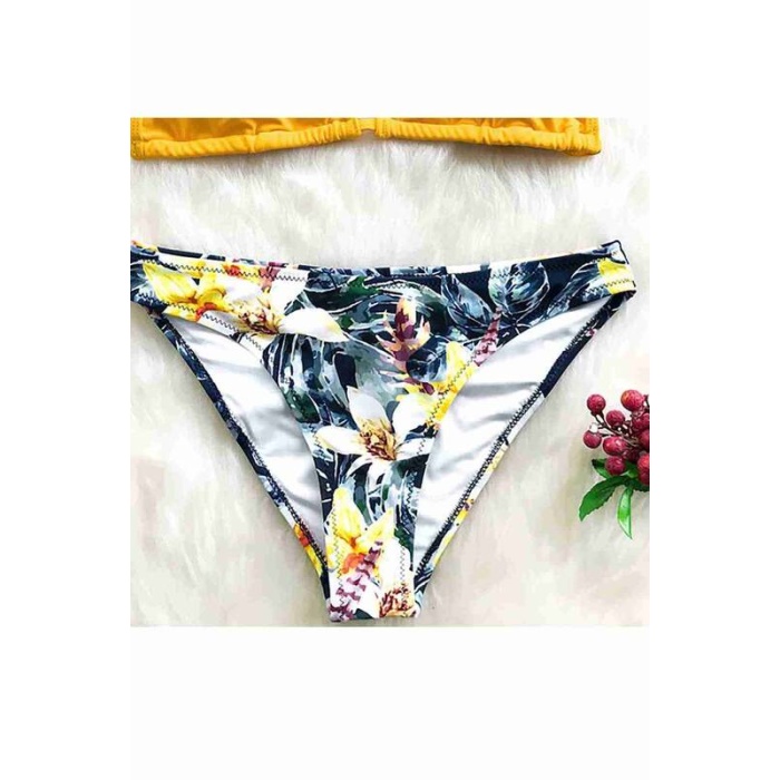 Angelsin Çiçekli Bikini Altı Çok Renkli - Ms41059-çok Renkli