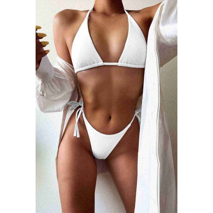 Angelsin Bağlamalı Bikini Altı Beyaz - Ms41629-beyaz