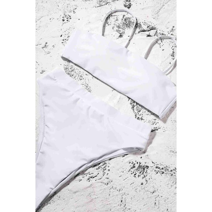 Angelsin V Kesim Yüksek Bel Bikini Altı Beyaz - Ms41129-beyaz