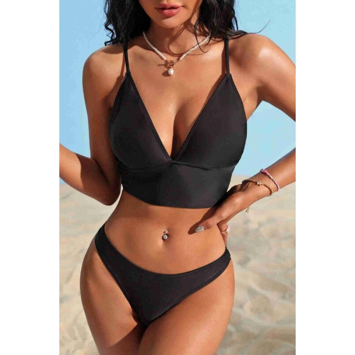 Angelsin Şık Bikini Takım Siyah Ms4184