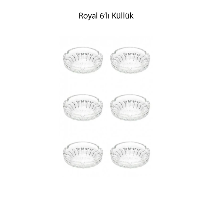 Royal 6lı Cam Küllük Royaleks-RYL-80