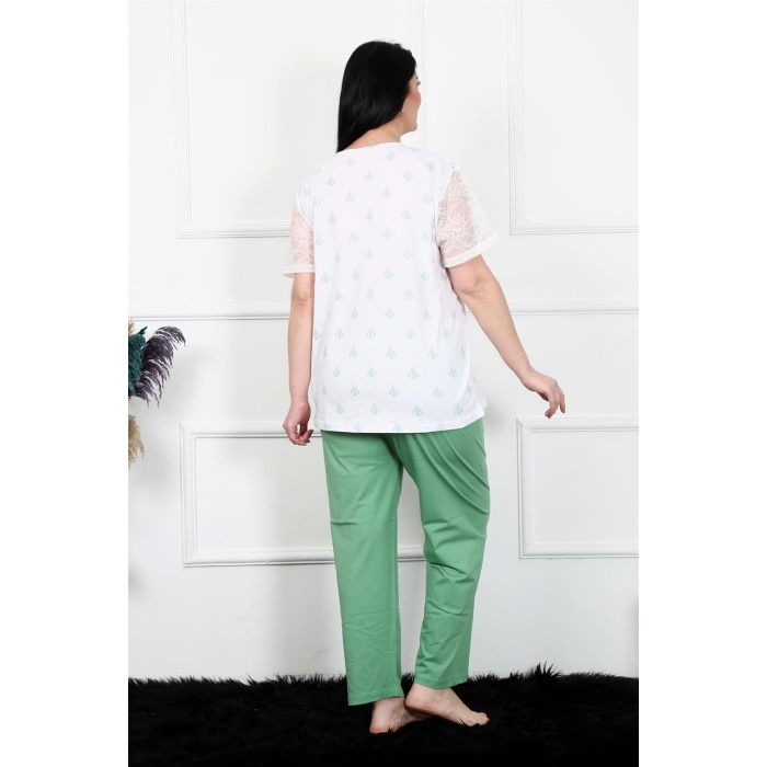 Beruflic Kadın 5xl-6xl-7xl-8xl Büyük Beden Kısa Kol Pijama Takım 75001