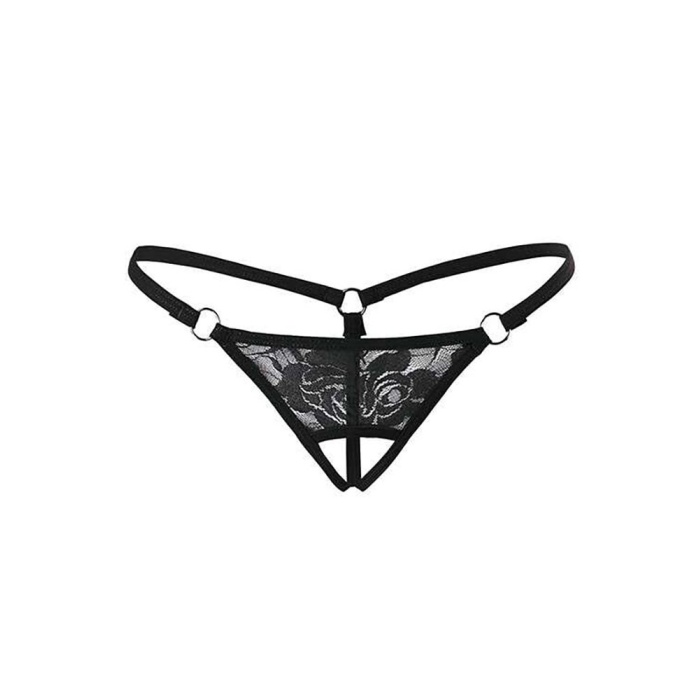 Beruflic Siyah Dantelli Özel Bölgesi Açık G-string Brf1167