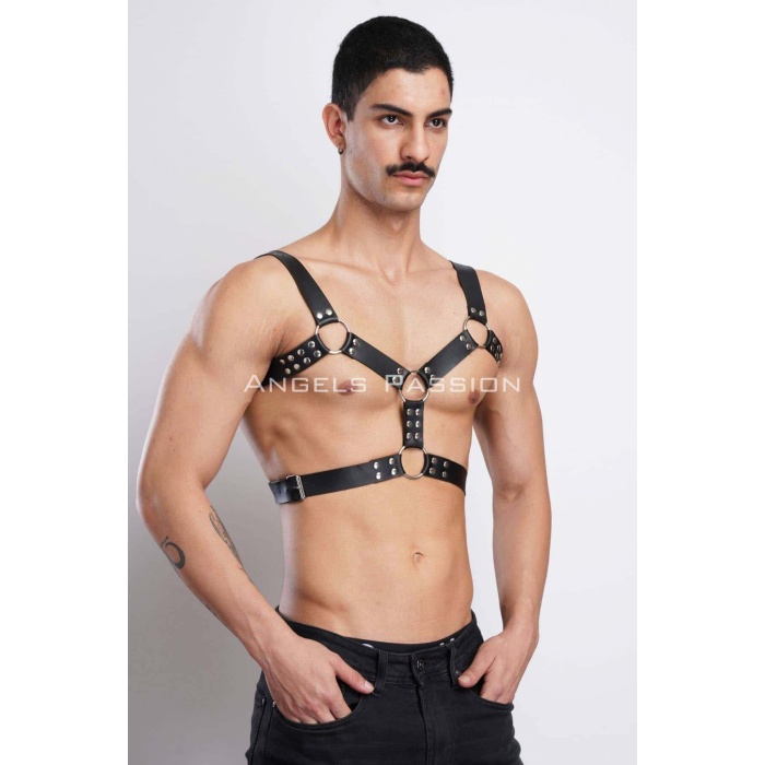 Erkek Deri Göğüs Harness, Erkek Parti Akseuar, Partywear - Brfm78