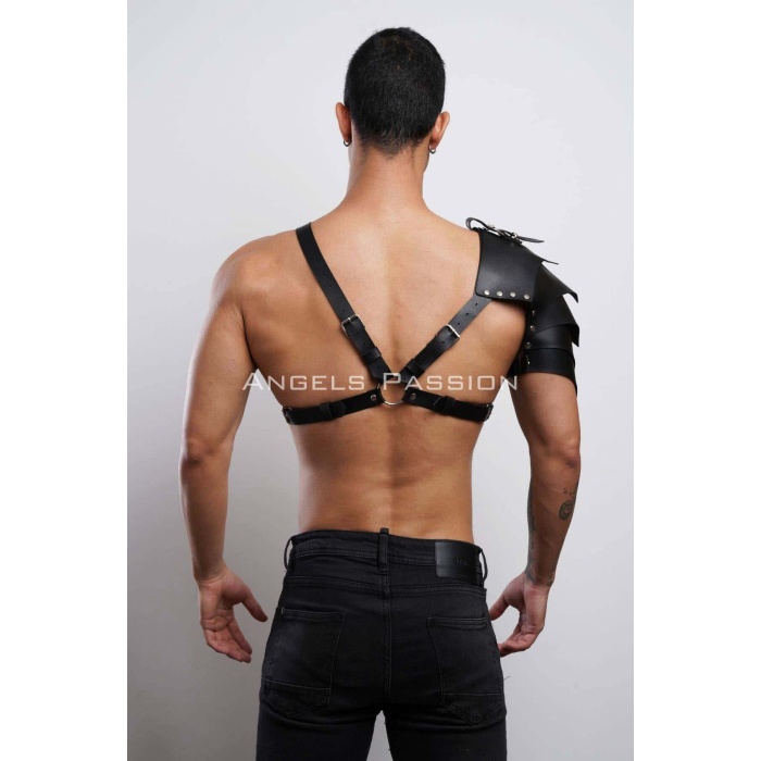 Gladyatör Harness, Tek Omuz Deri Harness, Cosplay Kostüm, Savaşçı Kostüm - Brfm154