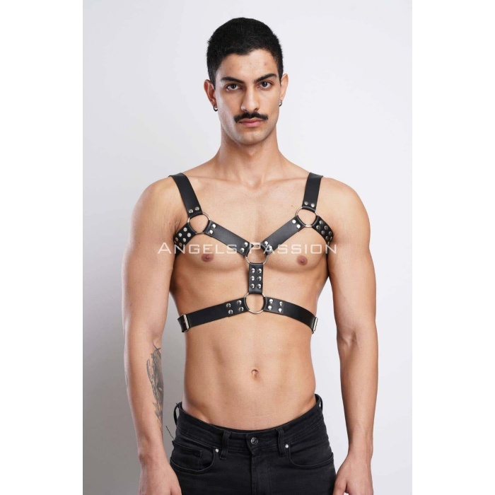 Erkek Deri Göğüs Harness, Erkek Parti Akseuar, Partywear - Brfm78