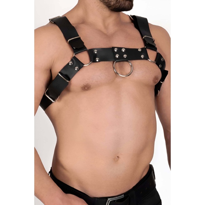 Erkek Göğüs Harness, Deri Erkek Fantazi Giyim, Erkek Clubwear - Brfm214