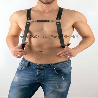 Erkek Göğüs Harness - Sexy Erkek Harness - Erkek Deri Aksesuar - Brfm27