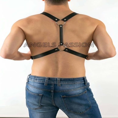 Erkek Göğüs Harness - Sexy Erkek Harness - Erkek Deri Aksesuar - Brfm27