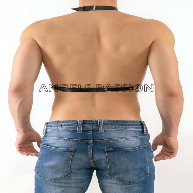 Zincirli Erkek Göğüs Harness - Zincirli Erkek Fantazi Giyim - Gay Zincir Harness - Brfm74