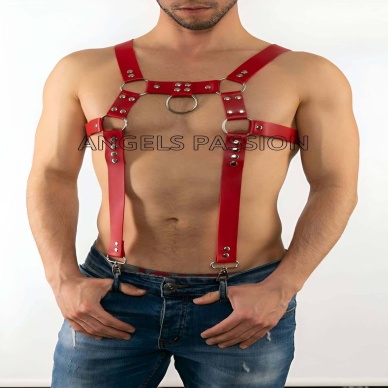 Erkek Deri Harness, Erkek Body Harness, Gay İç Giyim - Brfm23