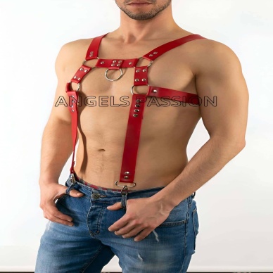 Erkek Deri Harness, Erkek Body Harness, Gay İç Giyim - Brfm23