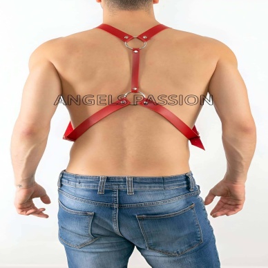 Deri Erkek Harness Pantolon Aksesuar, Göğüs Erkek Harness - Brfm27