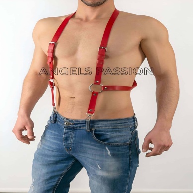 Deri Erkek Pantalon Aksesuar, Deri Erkek Harness - Brfm29