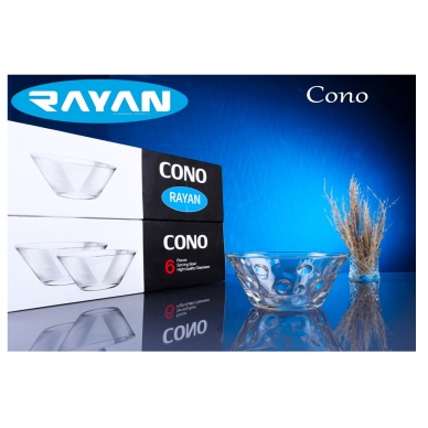 Rayan Cono 6lı Büyük Cam Kase