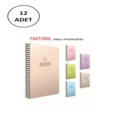 Gıpta Pastoral 17X24 Spiralli Pp Kapak Defter 96 Yaprak Çizgisiz