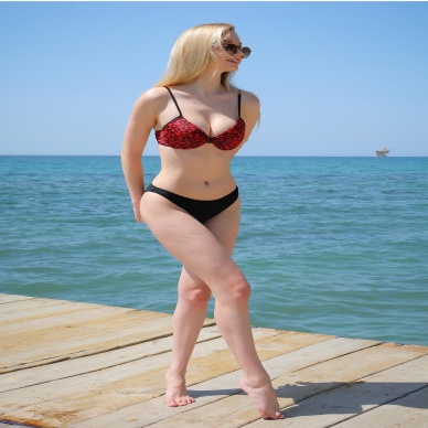 Beruflic Kadın Yarım Destekli Alt Üst Bikini Takım Siyah 35012