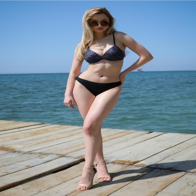 Beruflic Kadın Yarım Destekli Alt Üst Bikini Takım Lacivert 35012