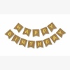 kraft banner happy birthday altın yazılı