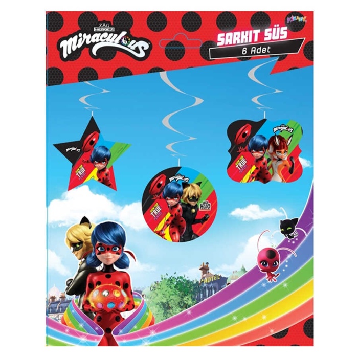 Miraculous Super Heroez Tavan Sarkıt Süs 6lı