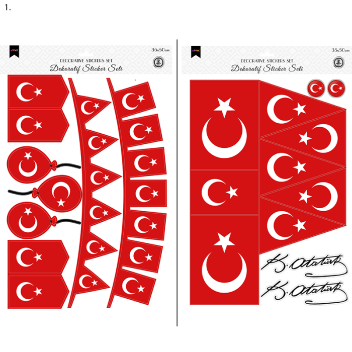 Dekoratif Milli Bayramlar Sticker Set 2li