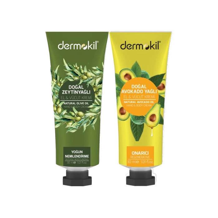 Dermokil Zeytinyağlı + Avokado Yağlı El ve Vücut Kremi 30 ml