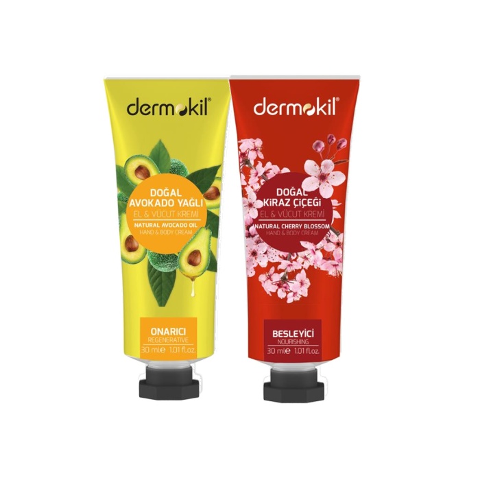 Dermokil Avokado Yağlı + Kiraz Çiçeği El ve Vücut Kremi 30 ml