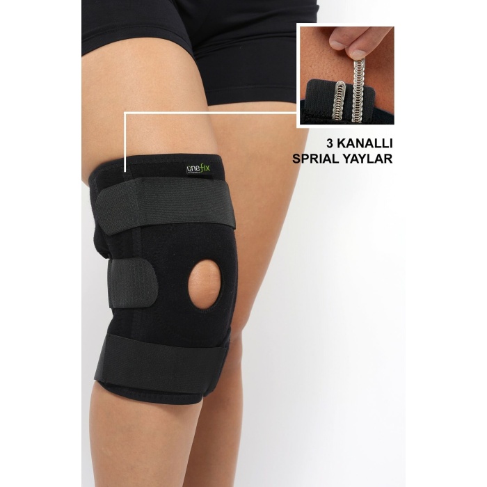 Lüx Patella ve Ligament Destekli Yan Balenli Bedeni Ayarlanabilir Spor ve Sporcu Dizliği