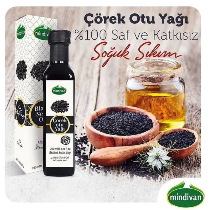 Mindivan Çörek Otu Yağı 250 ml (Soğuk Sıkım)