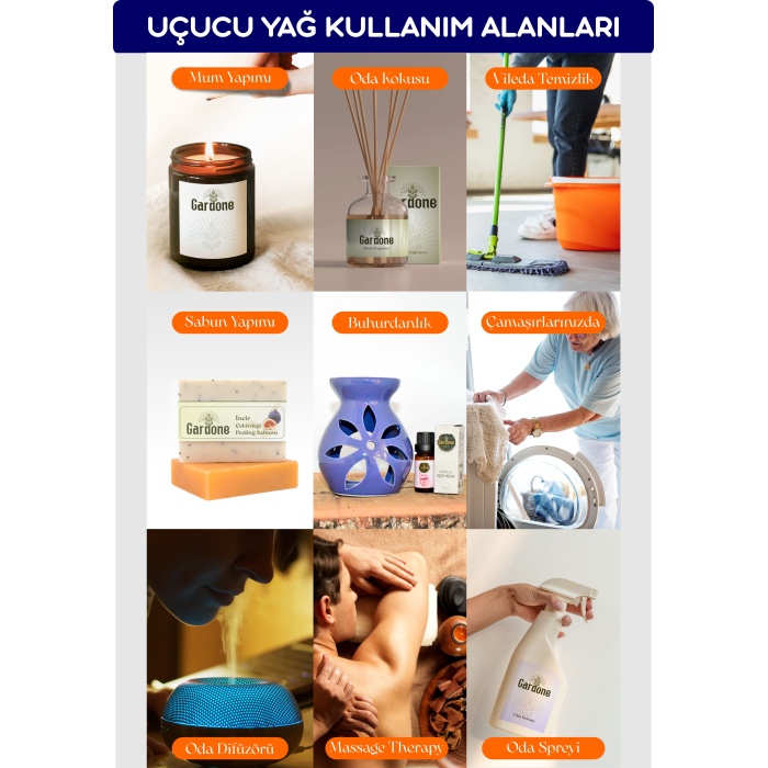 Gardone Pudra Uçucu Buhurdanlık Yağı, Oda Kokusu, Aromaterapi 10 ml