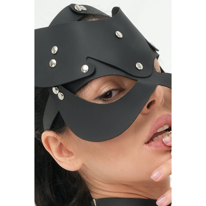 Tavşan Kulaklı Suni Yumuşak Deri Harness Maske 006