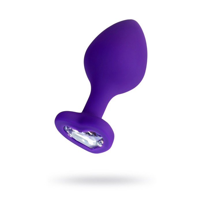 ToDo by Toyfa Diamond Heart Anal Plug, silikon, mor, 8 cm, Ø 3 cm