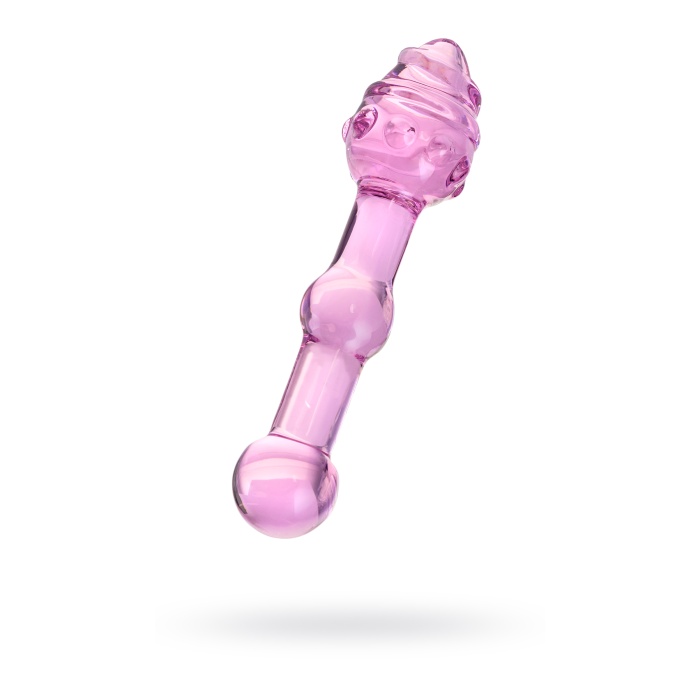 Sexus Glass Çift Taraflı Cam Dildo, pembe, 17 cm