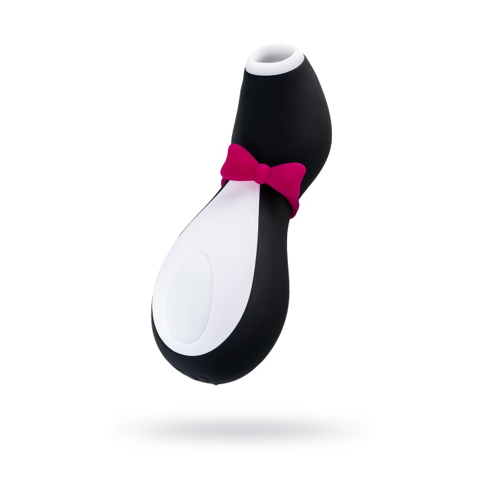 Satisfyer Penguin Vakum Dalgası Klitoris Vibratörü, silikon, siyah, 11,5 cm