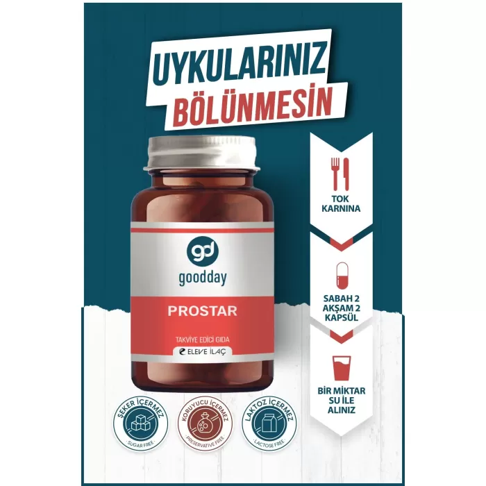 GOODDAY PROSTAR 60 KAPSÜL TAKVİYE EDİCİ GIDA