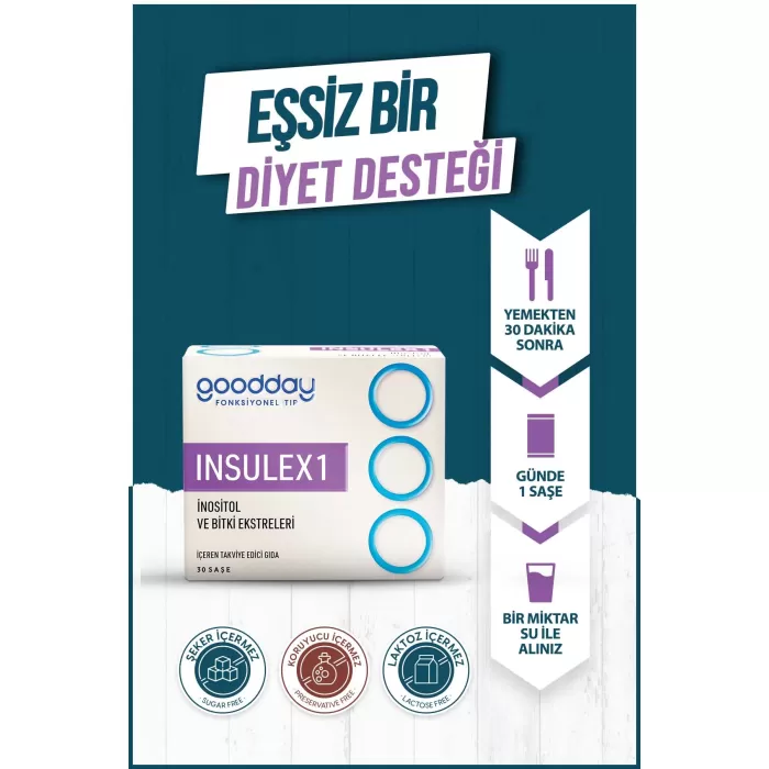 GOODDAY İNSULEX 1 30 SAŞE TAKVİYE EDİCİ GIDA