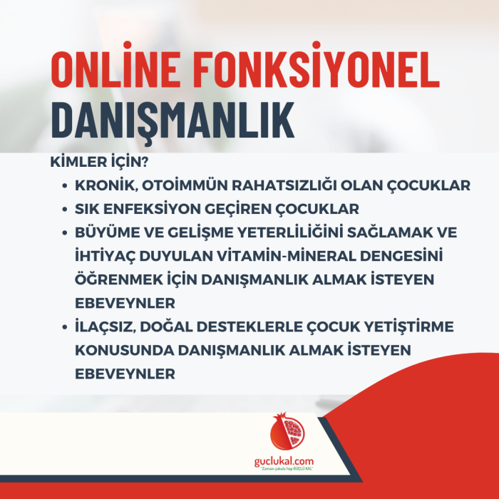 ONLİNE PEDİATRİK FONKSİYONEL DANIŞMANLIK PAKETİ-UZM. DR. AHMET AYDINALP