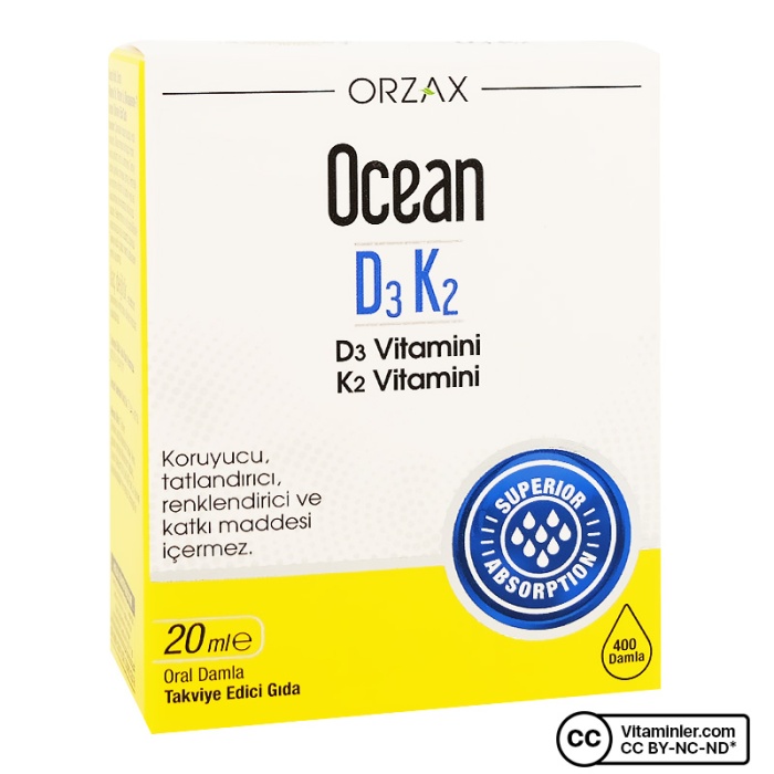 Ocean Vitamin D3 K2 Damla 20 mL