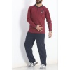 Erkek Pijama Takımı Bordo