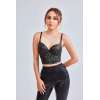 Crop Top Balenli Push Up Kaplı