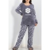 Battal Polar Pijama Takımı Füme