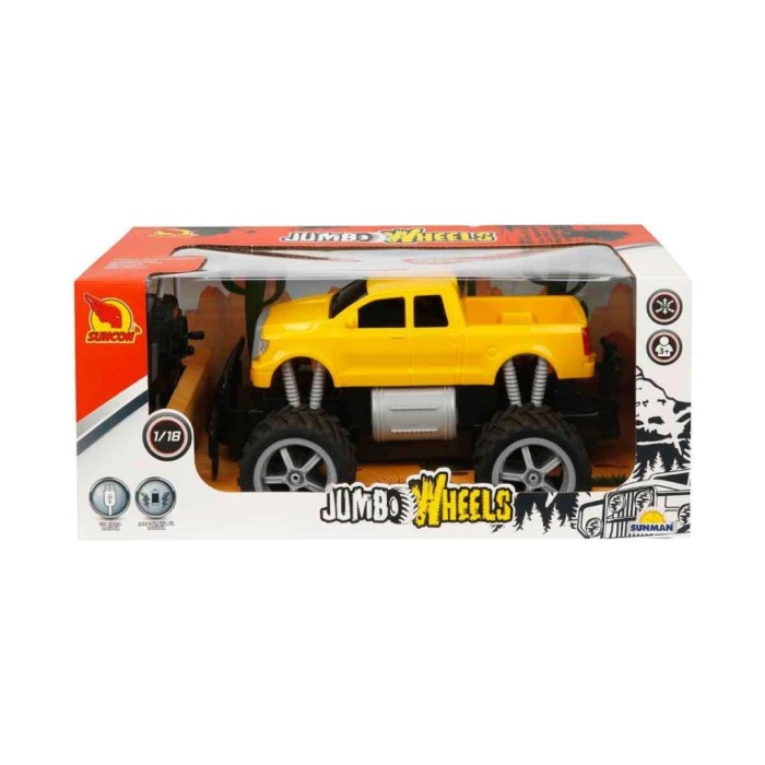 80012 1:18 Uzaktan Kumandalı Jumbo Wheels Usb Şarjlı Araba