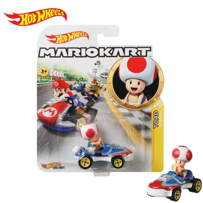 GBG25 Hot Wheels, Mario Kart Karakter Araçlar / +3 yaş / Asorti seçilemez